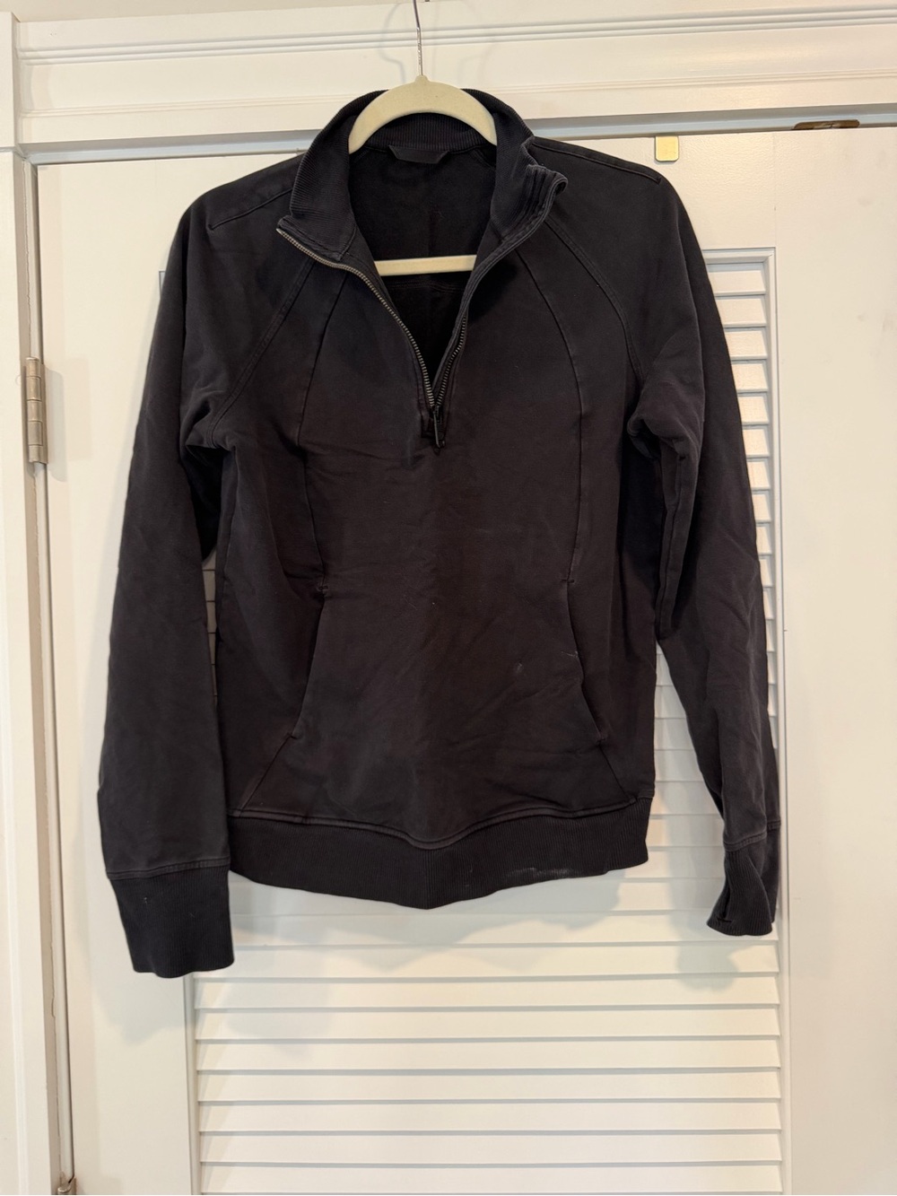 lululemon athletica Women's Black Half-Zip Cowl Pullover